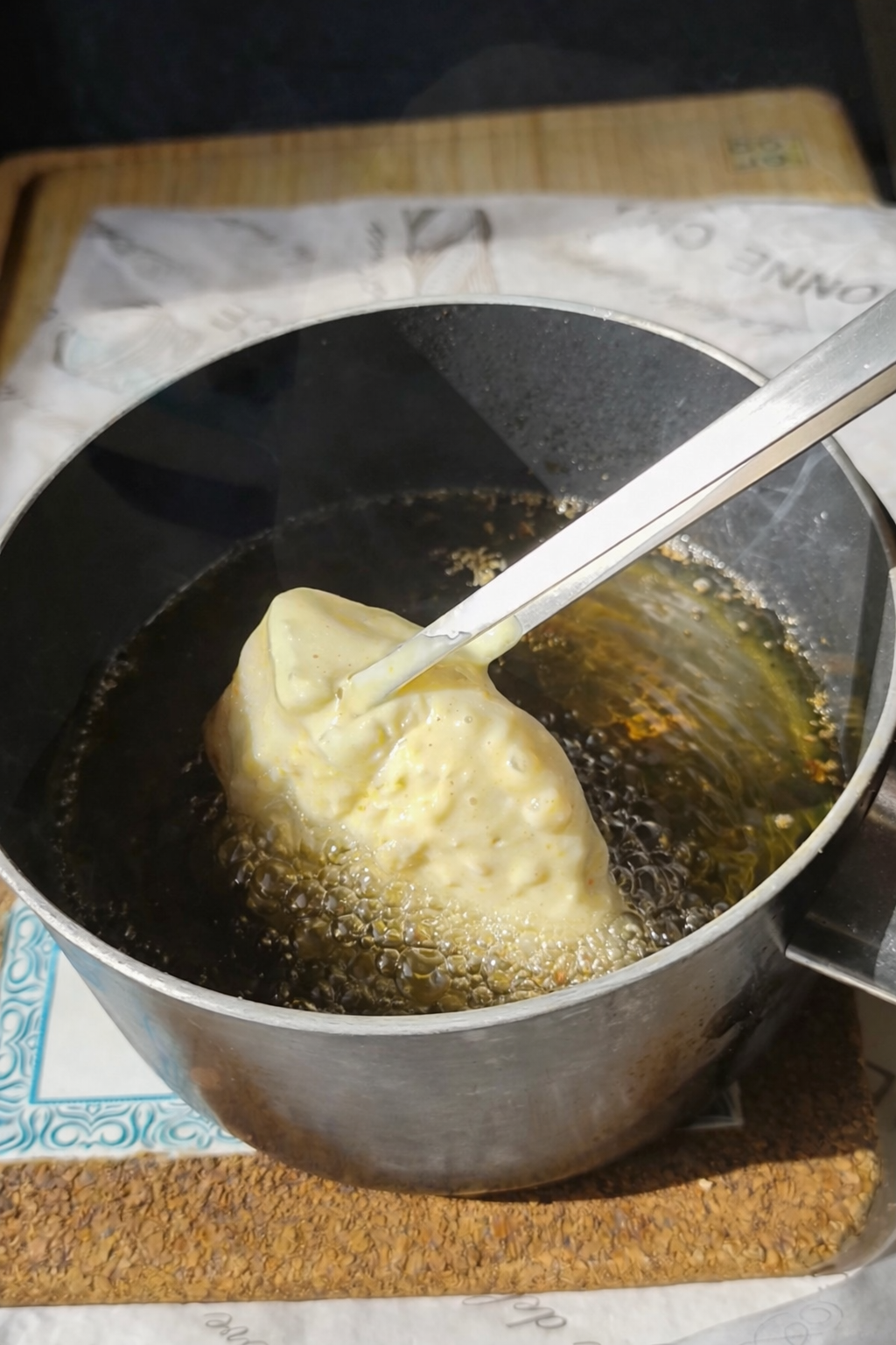 Freír pescado rebozado